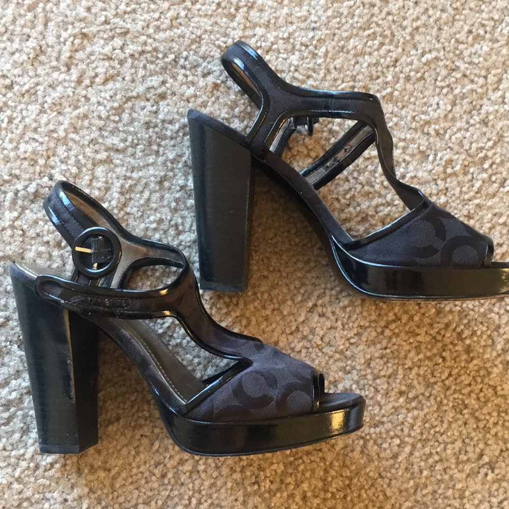 Coach platform heels